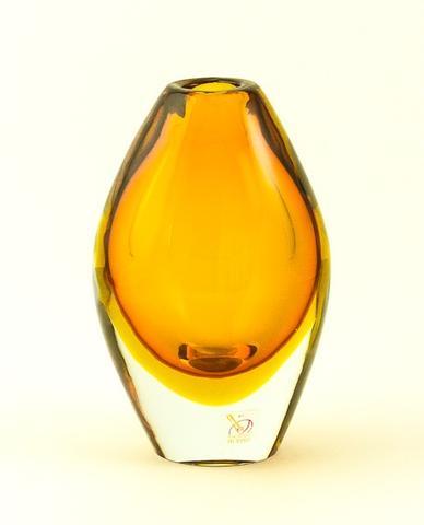 Skleněná váza Oliva Topazio 17 cm