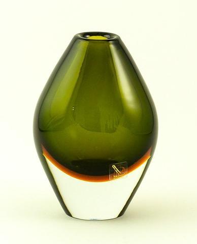 Skleněná váza Oliva Verde 17 cm