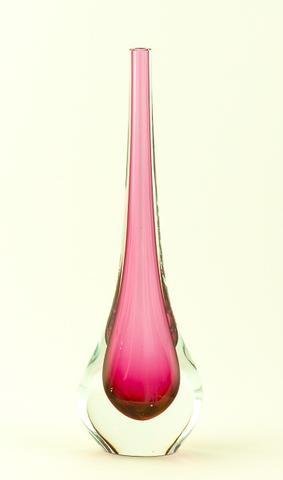 Skleněná váza Gocce Ruby 30 cm