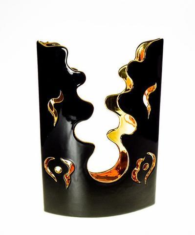 Keramická váza Fiordi černá 315/40 - 1