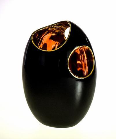 Keramická váza Pebble černá 340/30 - 1