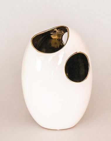 Keramická váza Pebble bílá 340/30 - 1